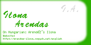 ilona arendas business card